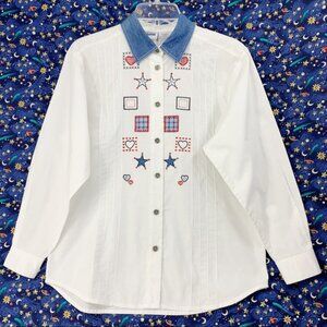 Vintage Americana Long Sleeve Button Up